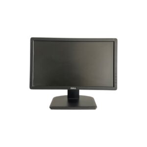 Black Dell computer monitor on stand